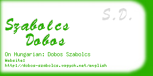 szabolcs dobos business card